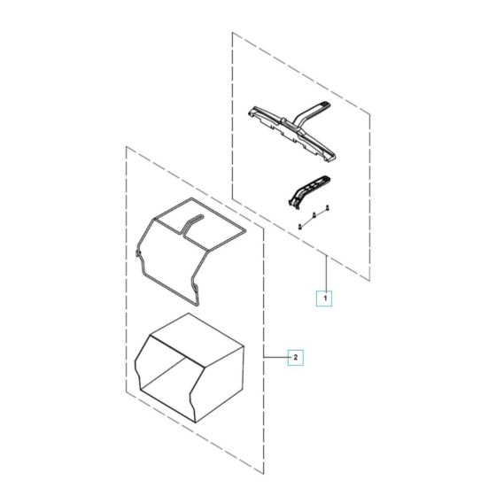 Bagger Assembly for Husqvarna S 138i Scarifier