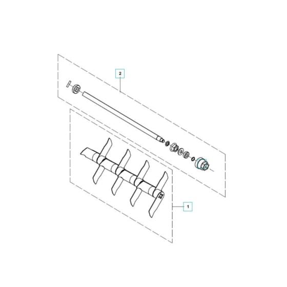 Blade Flange Assembly for Husqvarna S 138i Scarifier