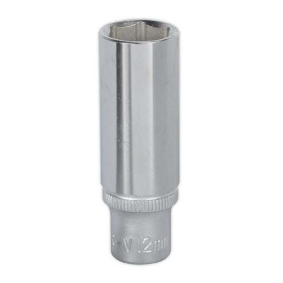 WallDrive Socket 12mm Deep 1/4"Sq Drive Sealey Part No. S1412D