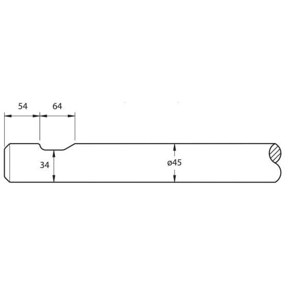 Breaker Steel to fit Rammer S21, 480mm Overall Length (Chisel)