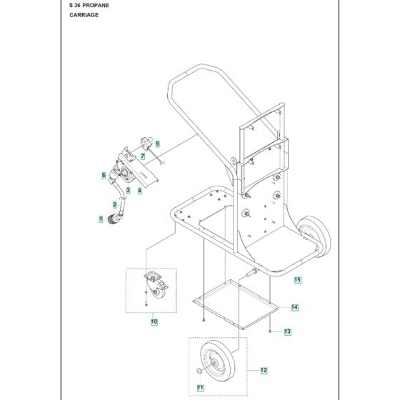 Carriage Assy for Husqvarna S36 Petrol Dust Extractor