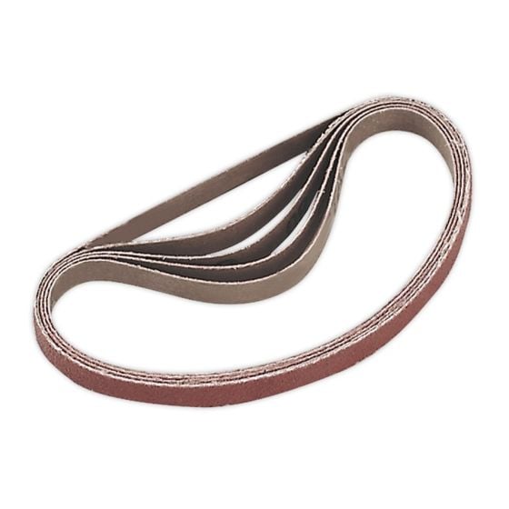 Sanding Belt 10 x 330mm 80Grit Pack of 5 Sealey Part No. SA35/B80G