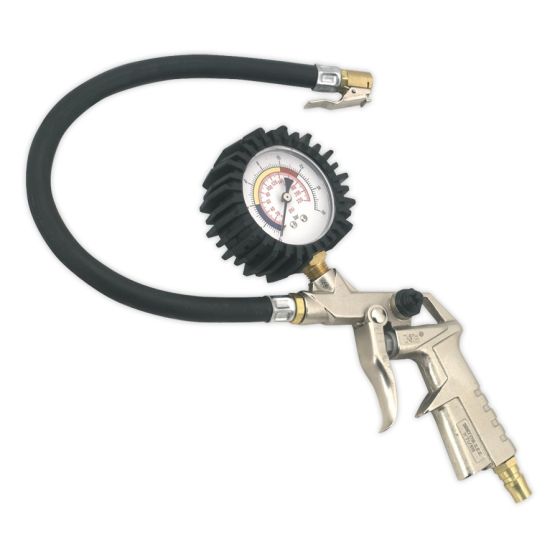 Tyre Inflator with Clip-On Connector Sealey Part No. SA924