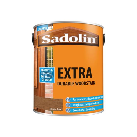 Sadolin Extra Durable Woodstain Burma Teak 5 Litre