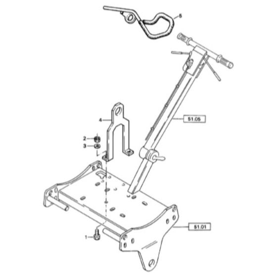 Safety Actuation Assembly for Bomag BW 55E Single Vibratory