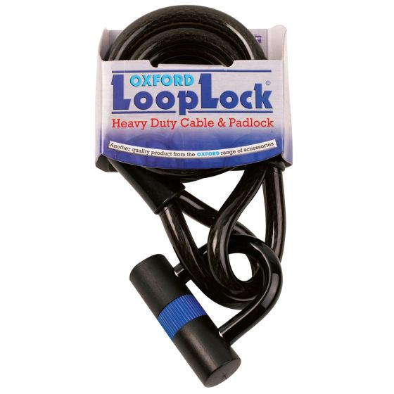 OF221 DuoLoop 2000x15mm Steel Braided Cable & Padlock