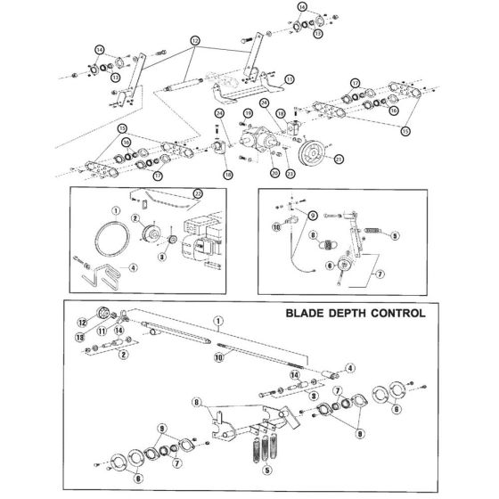 Blade Drive, Depth Control Assembly for Husqvarna SC18 Sod Cutter