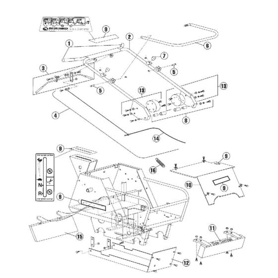 Frame Assembly for Husqvarna SC18 Sod Cutter