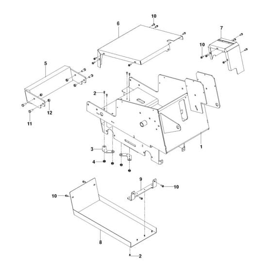 Frame Assembly for Husqvarna SC18A Sod Cutter