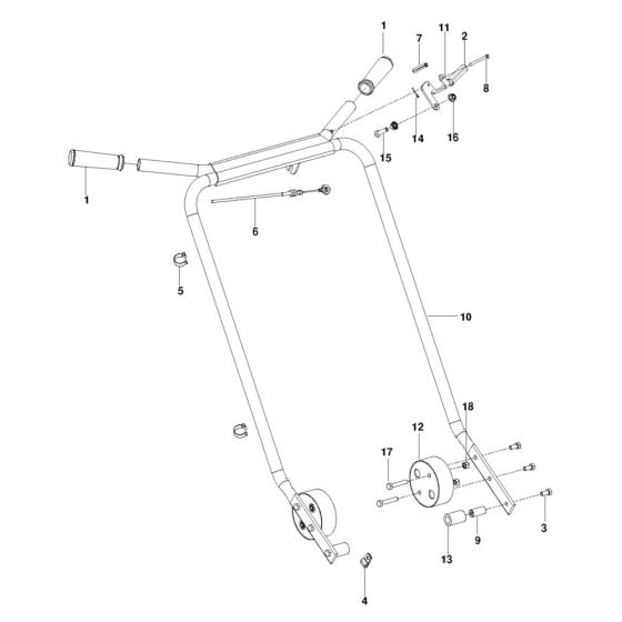 Handle Assembly for Husqvarna SC18A Sod Cutter