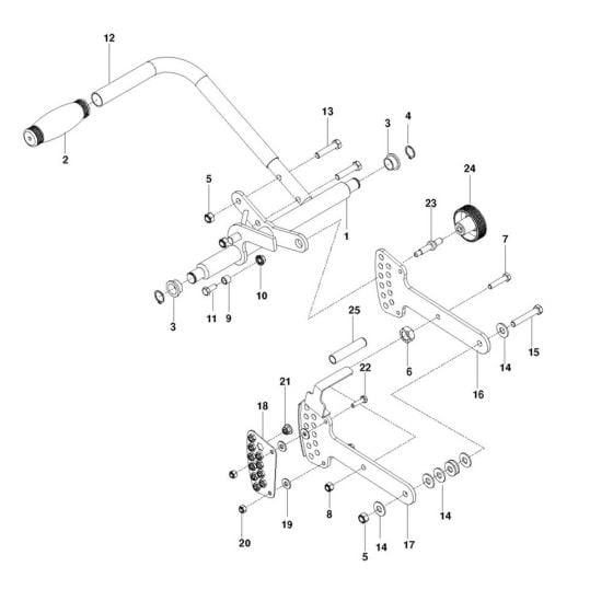 Depth Control Assembly for Husqvarna SC18A BF Sod Cutter