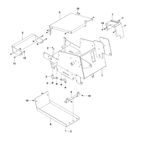 Frame Assembly for Husqvarna SC18A BF Sod Cutter