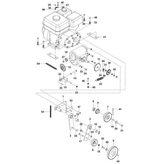 Drive Assembly for Husqvarna SC18A BF Sod Cutter