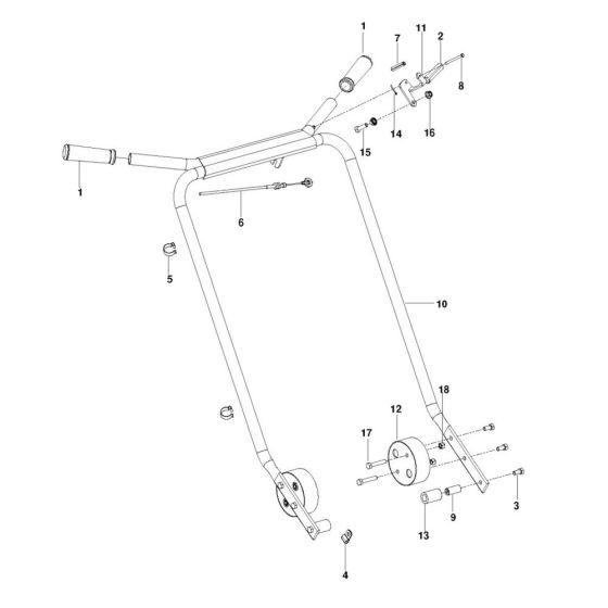 Handle Assembly for Husqvarna SC18A BF Sod Cutter