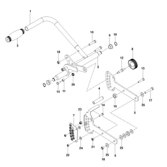 Depth Control Assembly for Husqvarna SC18A CE Sod Cutter