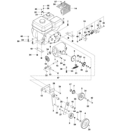 Drive Assembly for Husqvarna SC18A CE Sod Cutter