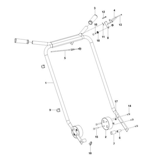 Handle Assembly for Husqvarna SC18A CE Sod Cutter