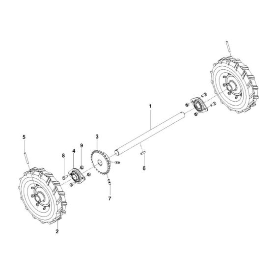 Wheel Assembly for Husqvarna SC18A CE Sod Cutter