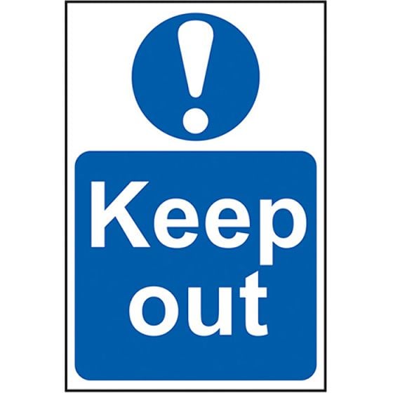 Keep Out - PVC 200 x 300mm by Scan - 255