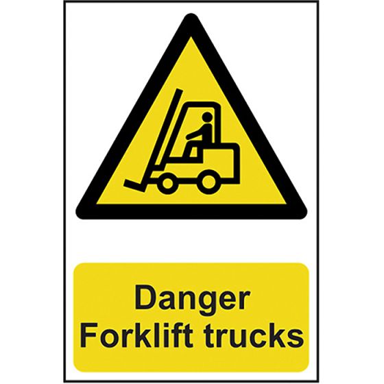 Danger Forklift Trucks - PVC 200 x 300mm by Scan - 954