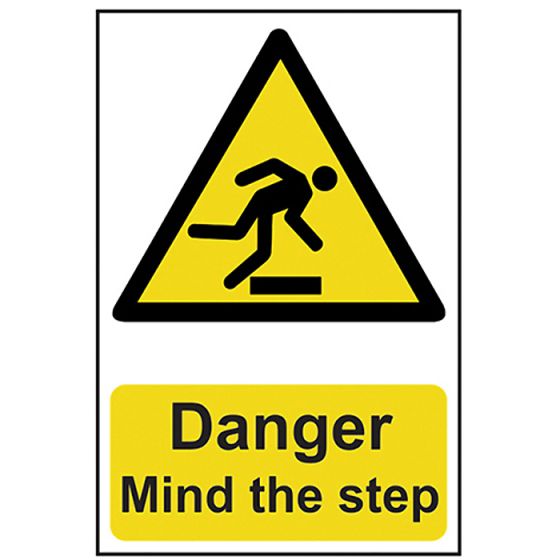 Danger Mind the step - PVC 200 x 300mm by Scan - 1105