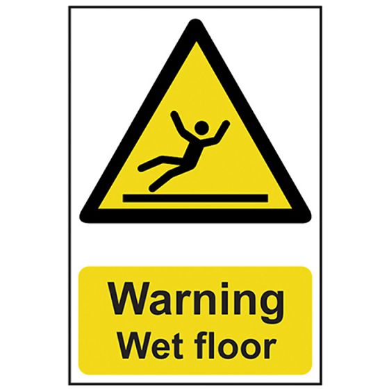 Warning Wet Floor - PVC 200 x 300mm by Scan - 1107