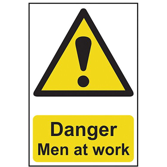 Danger Men At Work - PVC 200 x 300mm by Scan - 1200