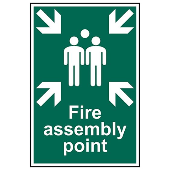 Fire Assembly Point - PVC 200 x 300mm by Scan - 1541