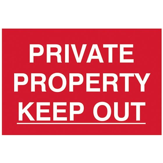 Private Property Keep Out - PVC 300 x 200mm by Scan - 1652