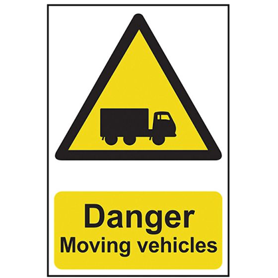 Danger Moving Vehicles - PVC 400 x 600mm by Scan - 4100