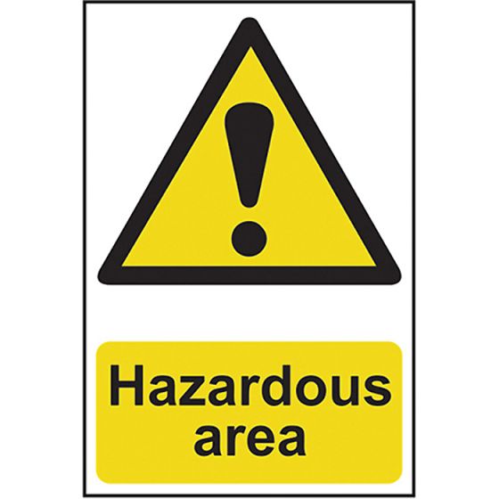 Hazardous Area - PVC 400 x 600mm by Scan - 4107