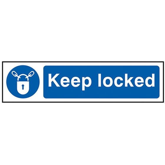 Keep Locked - PVC 200 x 50mm by Scan - 5011