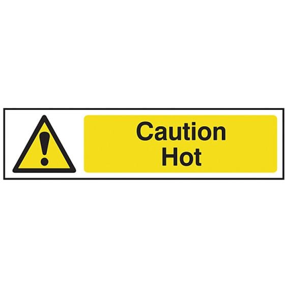 Caution Hot - PVC 200 x 50mm by Scan - 5115