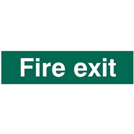 Fire Exit Text Only - PVC 200 x 50mm by Scan - 5204