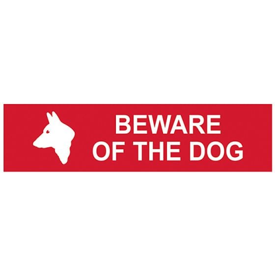 Beware Of The Dog - PVC 200 x 50mm by Scan - 5251