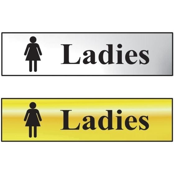 Ladies Bathroom Sign 200 x 50mm