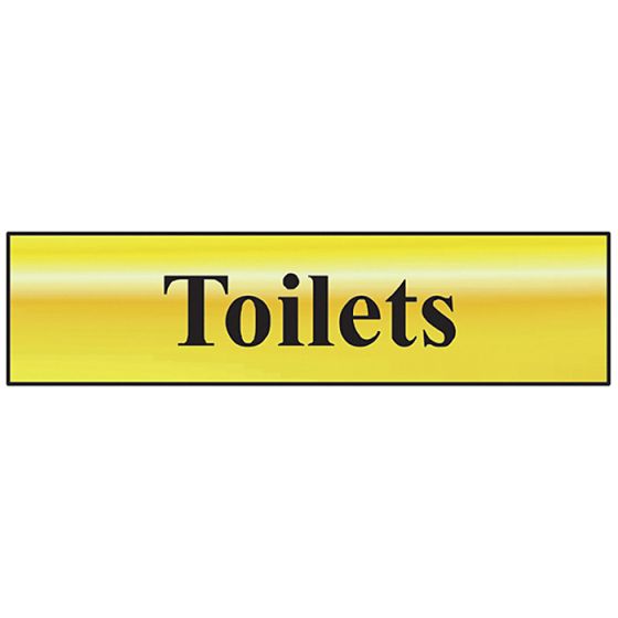 Toilets - Polished Brass Effect 200 x 50mm by Scan - 6005