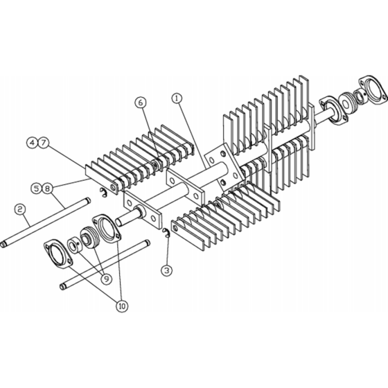 Flail Blade Assembly for Husqvarna SD18 Lawn Care Equipment