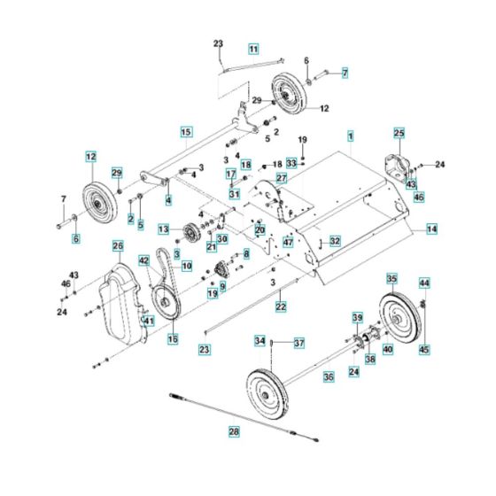 Frame Assembly for Husqvarna SD22B5DSA Dethatcher