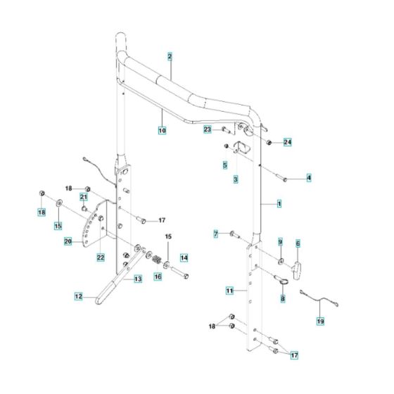 Handle Assembly for Husqvarna SD22B5DSA Dethatcher