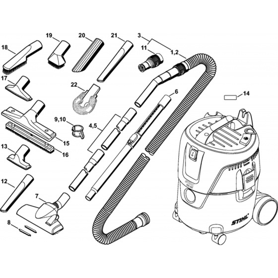 Tools Assembly for Stihl SE62, SE62E Vacuum Cleaners