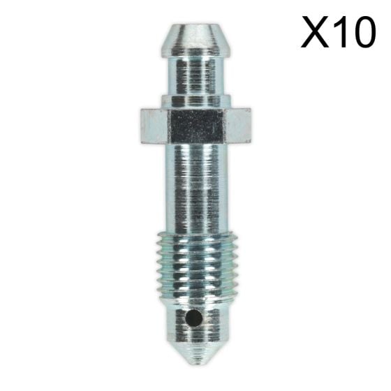 Brake Bleed Screw 3/8"UNF x 38mm 24tpi Pack of 10 Sealey Part No. BS382438