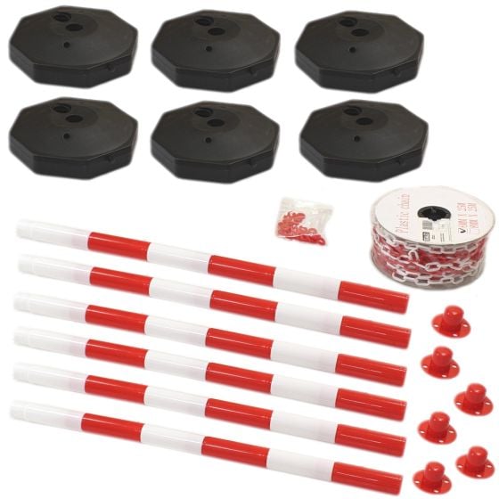 Sealey Red/White Post & Chain Kit 25m OEM No. RWSBKIT