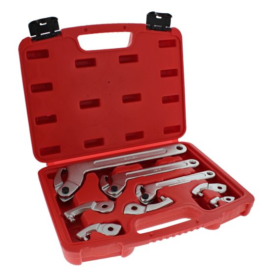 Adjustable C Spanner, Hook & Pin Wrench Set - 11 Pieces