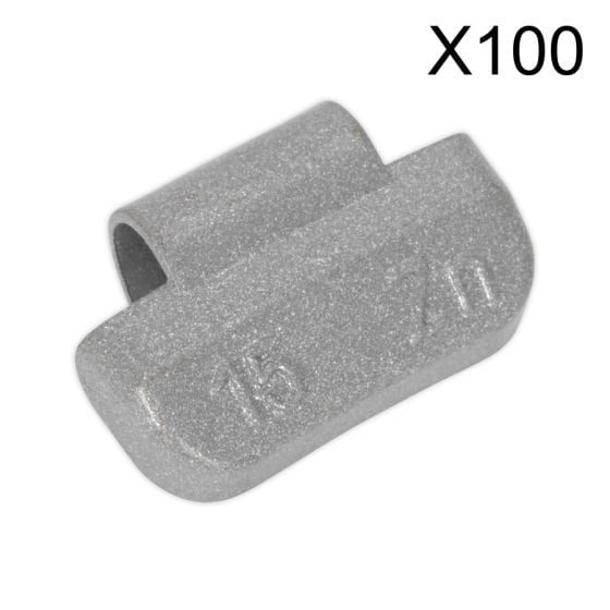 Wheel Weight 15g Hammer-On Plastic Coated Zinc for Alloy Wheels Pack of 100 Sealey Part No. WWAH15