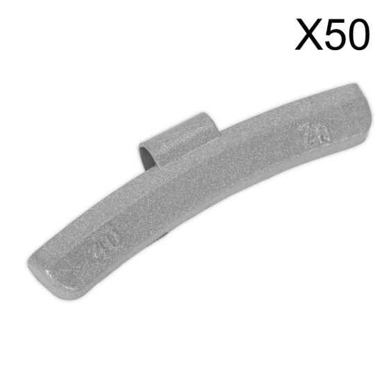 Wheel Weight 40g Hammer-On Plastic Coated Zinc for Alloy Wheels Pack of 50 Sealey Part No. WWAH40