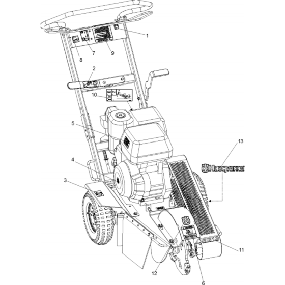 Decals  for Husqvarna SG13B Stump Grinder