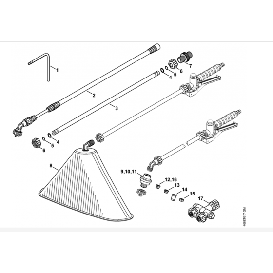 Tools and Extras Assembly for Stihl SG20 Sprayer