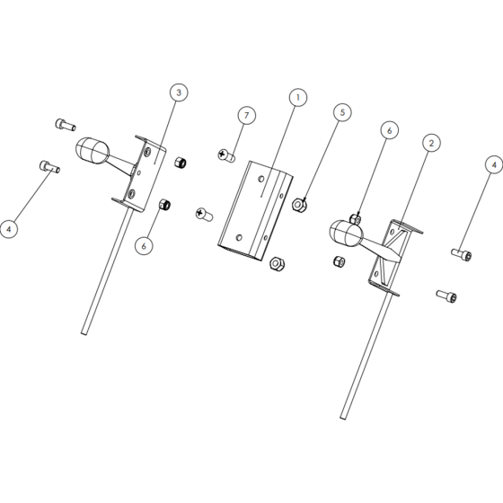 Levers Assembly for Camon SG30 Rotovators