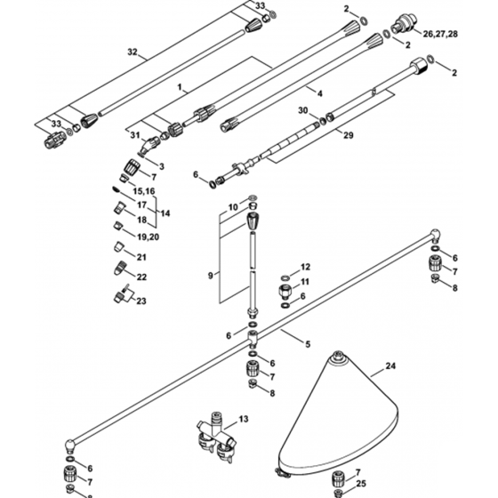 Extras Assembly for Stihl SG 51, SG71 Sprayer